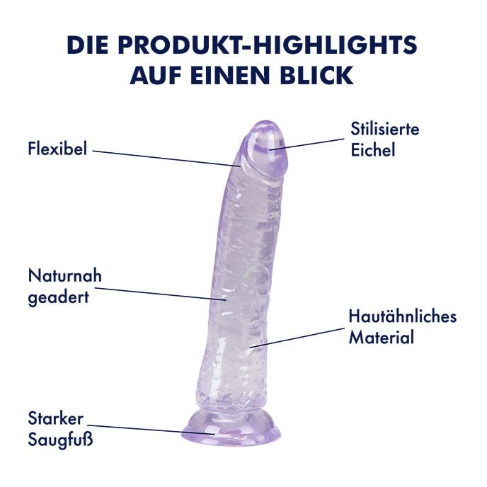 đ Naturdildo 21 cm mit SaugfuĂ