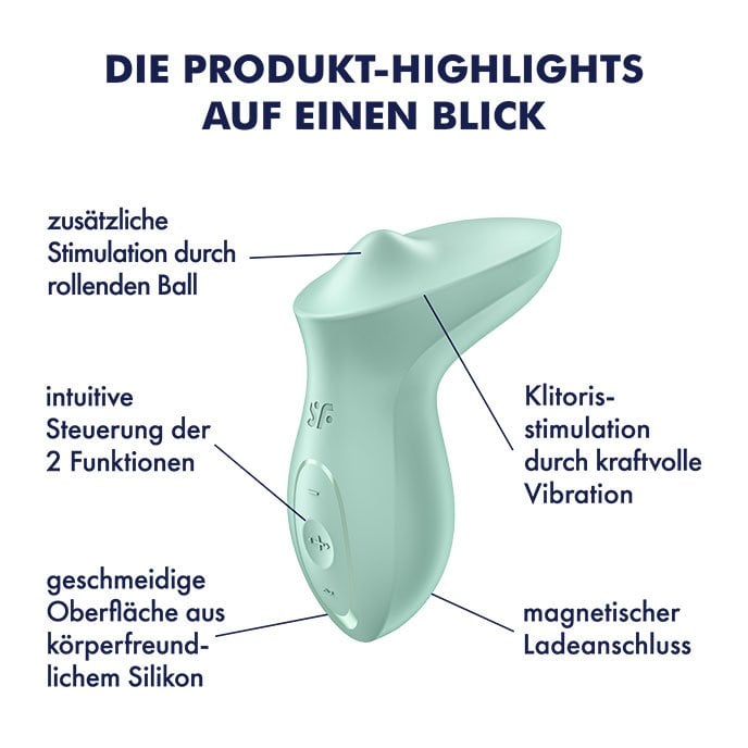 Satisfyer Exciterrr – Auflegevibrator, 12,5 cm, Mint