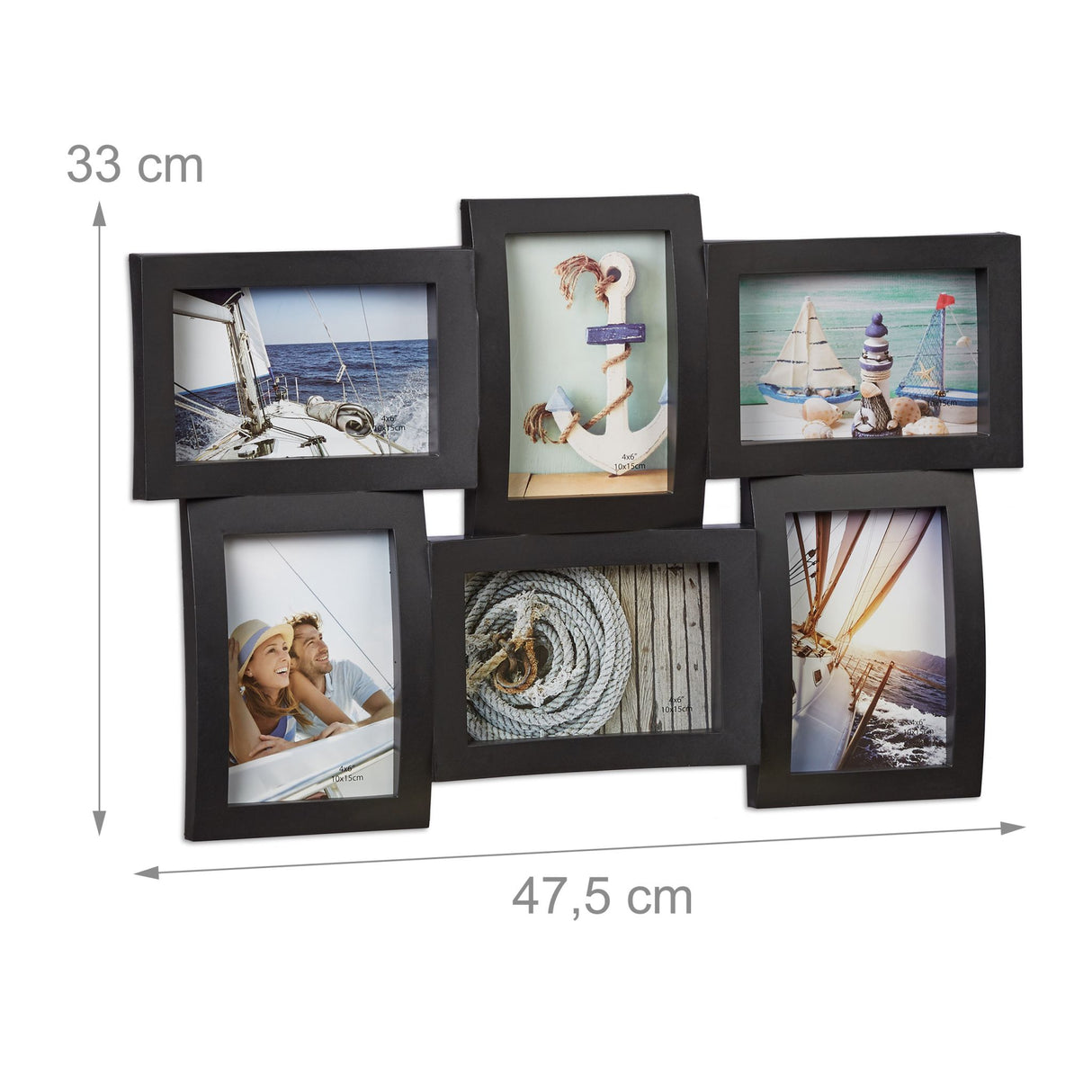 🖼️ Relaxdays 3D Bilderrahmen für 6 Fotos