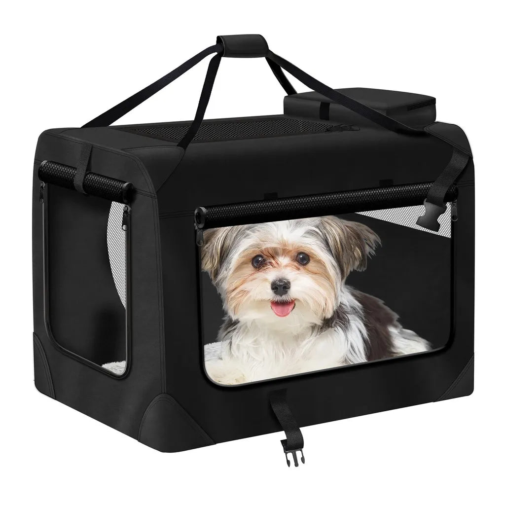 🐶 Hunde-Transportbox S 49×34×34 – faltbar, atmungsaktiv & wasserabweisend, neu