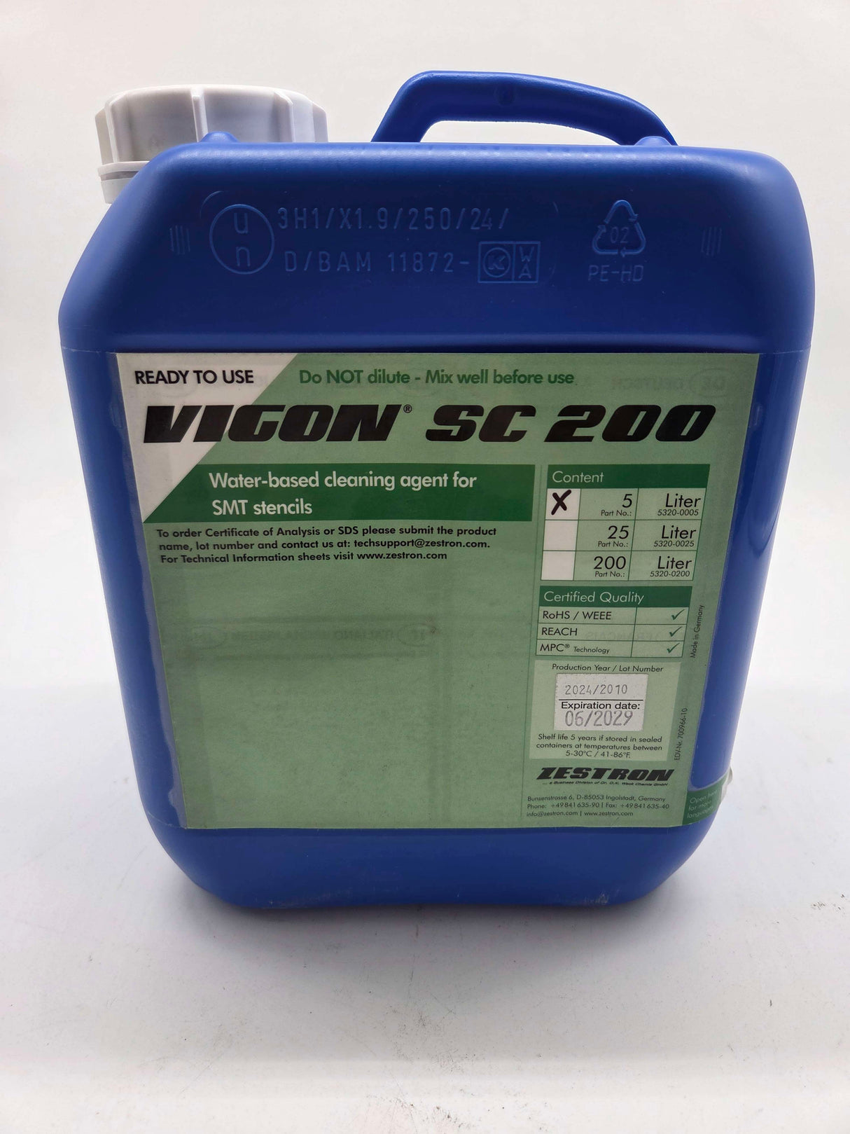 🧪 VIGON® SC 200 Schablonenreiniger 5L