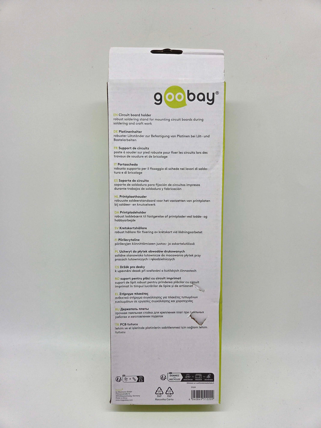 đ§° Goobay Platinenhalter â LötstĂ€nder bis 20âŻcm â B-Ware!