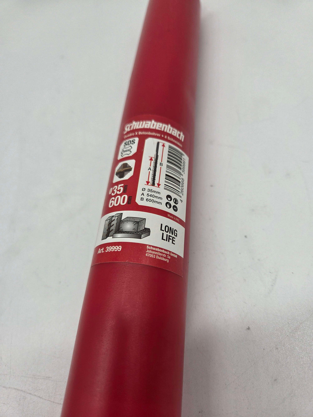 🛠️ SCHWABENBACH® SDS Max 35 × 600 mm – B-Ware!