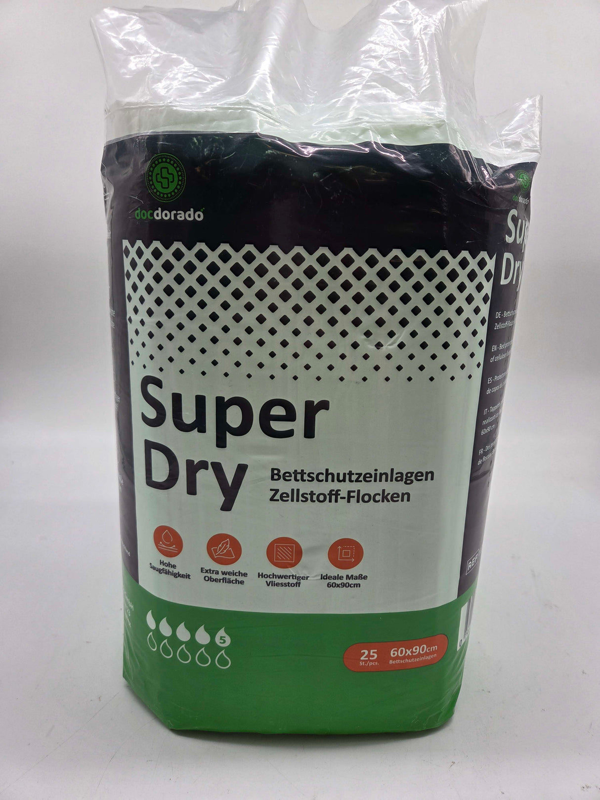 🛏️ docdorado SuperDry Bettschutzeinlage – 25 Stück