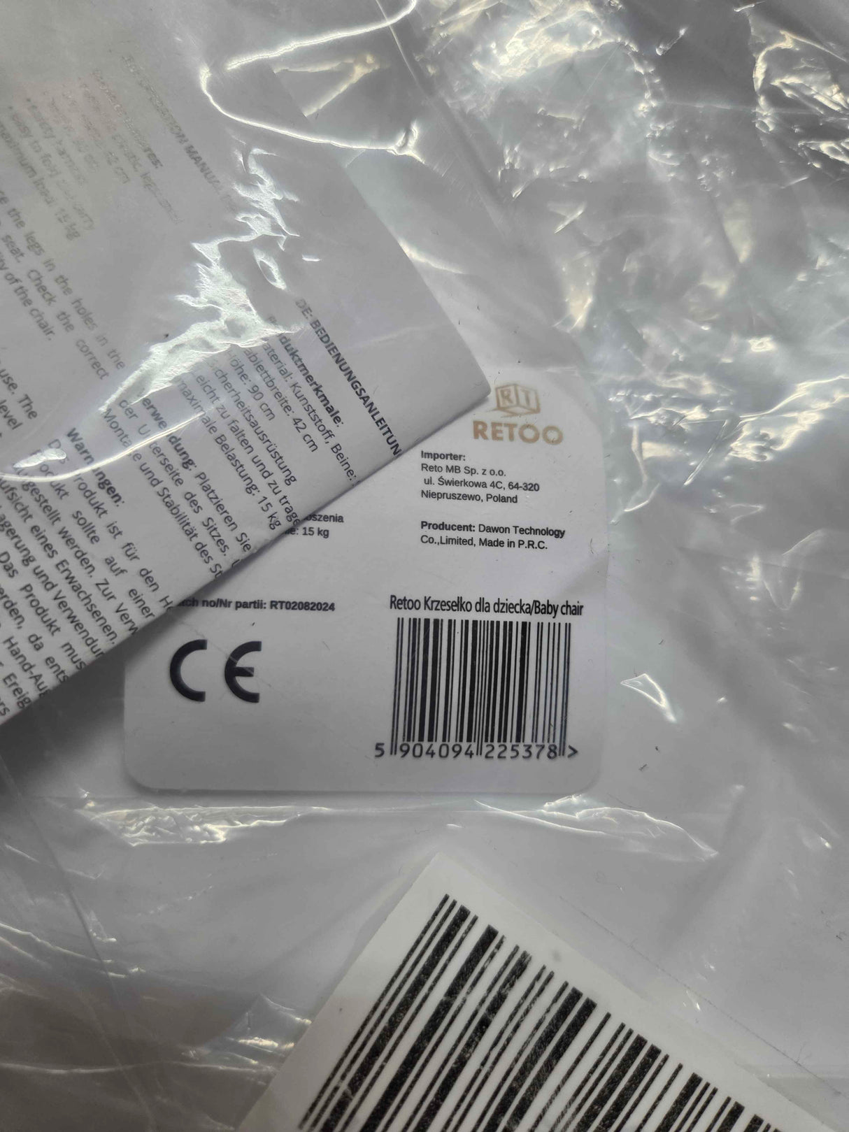 🪑 Retoo Kinderhochstuhl 2-in-1 – B-Ware!