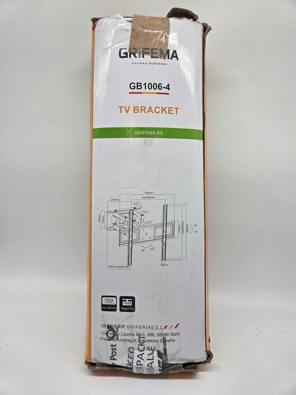 GRIFEMA GB1006-4 TV-Wandhalterung – 26″ bis 65″, schwenk- & neigbar, bis 35 kg (B-Ware)