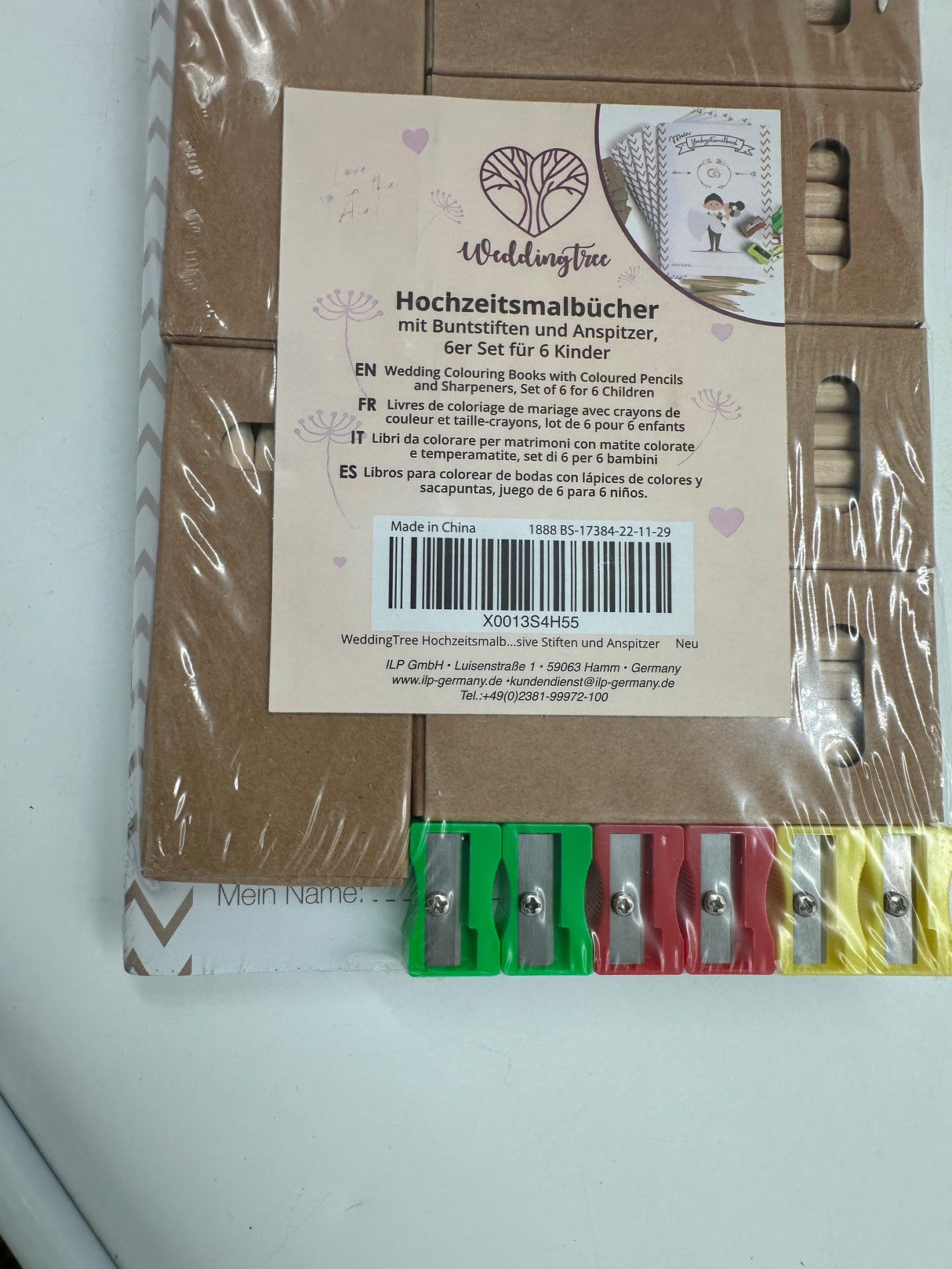 🎉 WeddingTree‑Set – 6x Malbücher für Hochzeitskinder