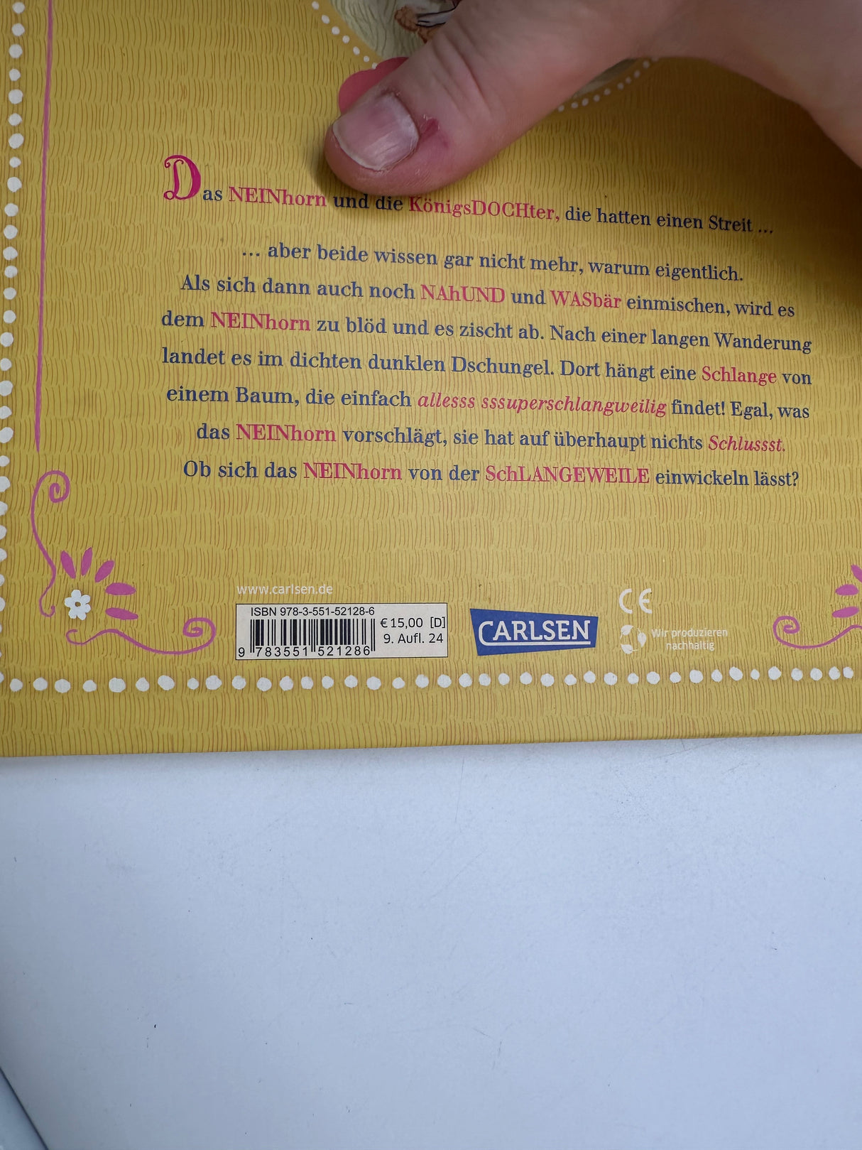 🦄 Das NEINhorn und die SchLANGEWEILE