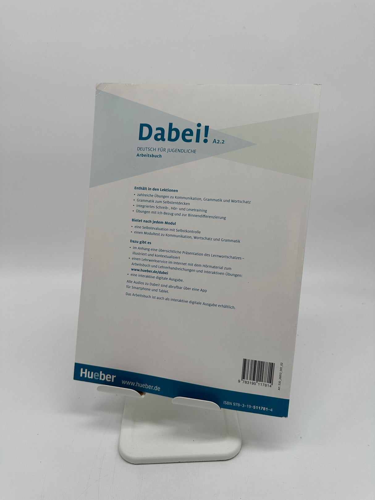 🇩🇪 Dabei! A2.2 – Deutsch für Jugendliche, Arbeitsbuch (Hueber)