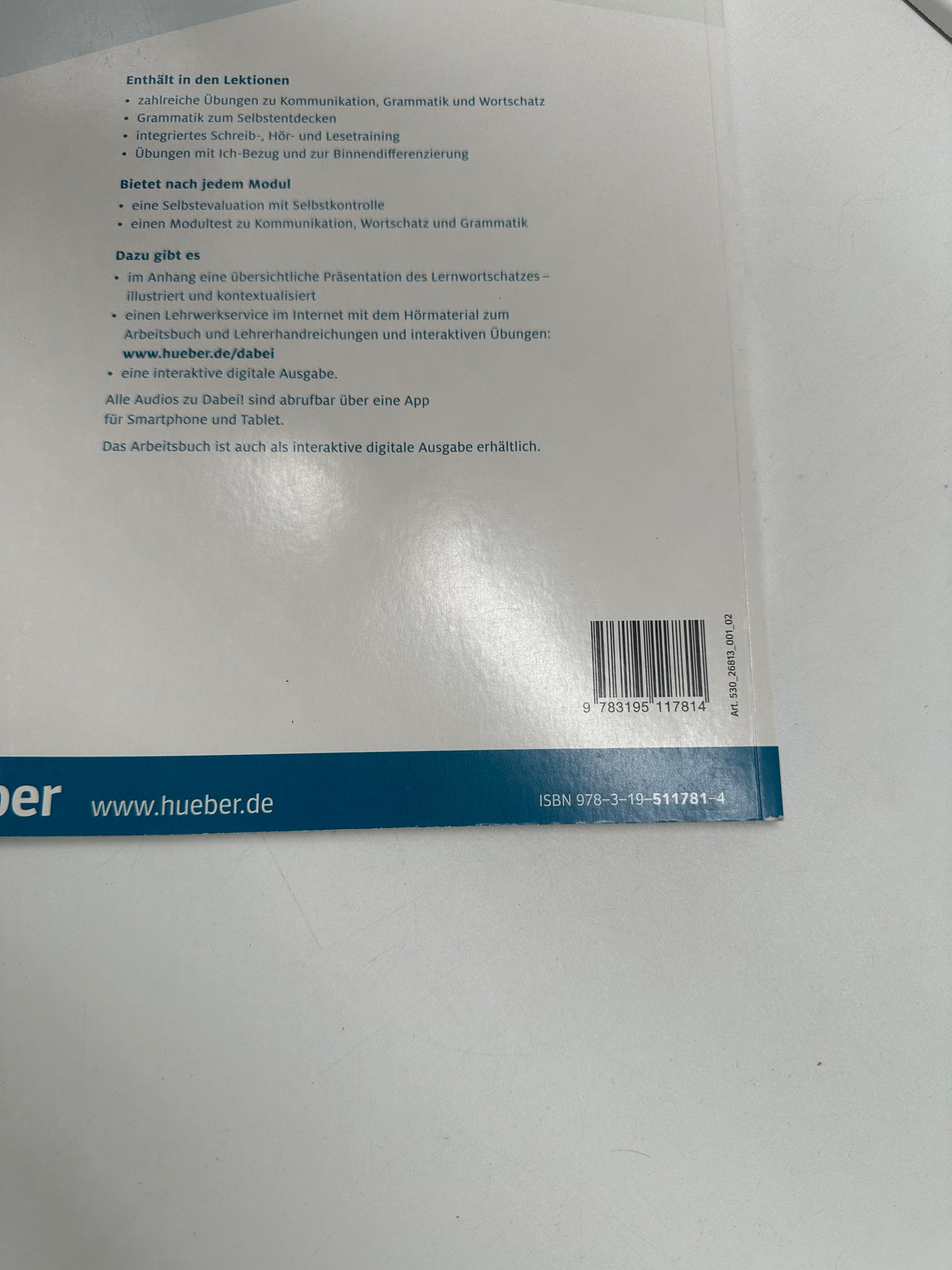 🇩🇪 Dabei! A2.2 – Deutsch für Jugendliche, Arbeitsbuch (Hueber)