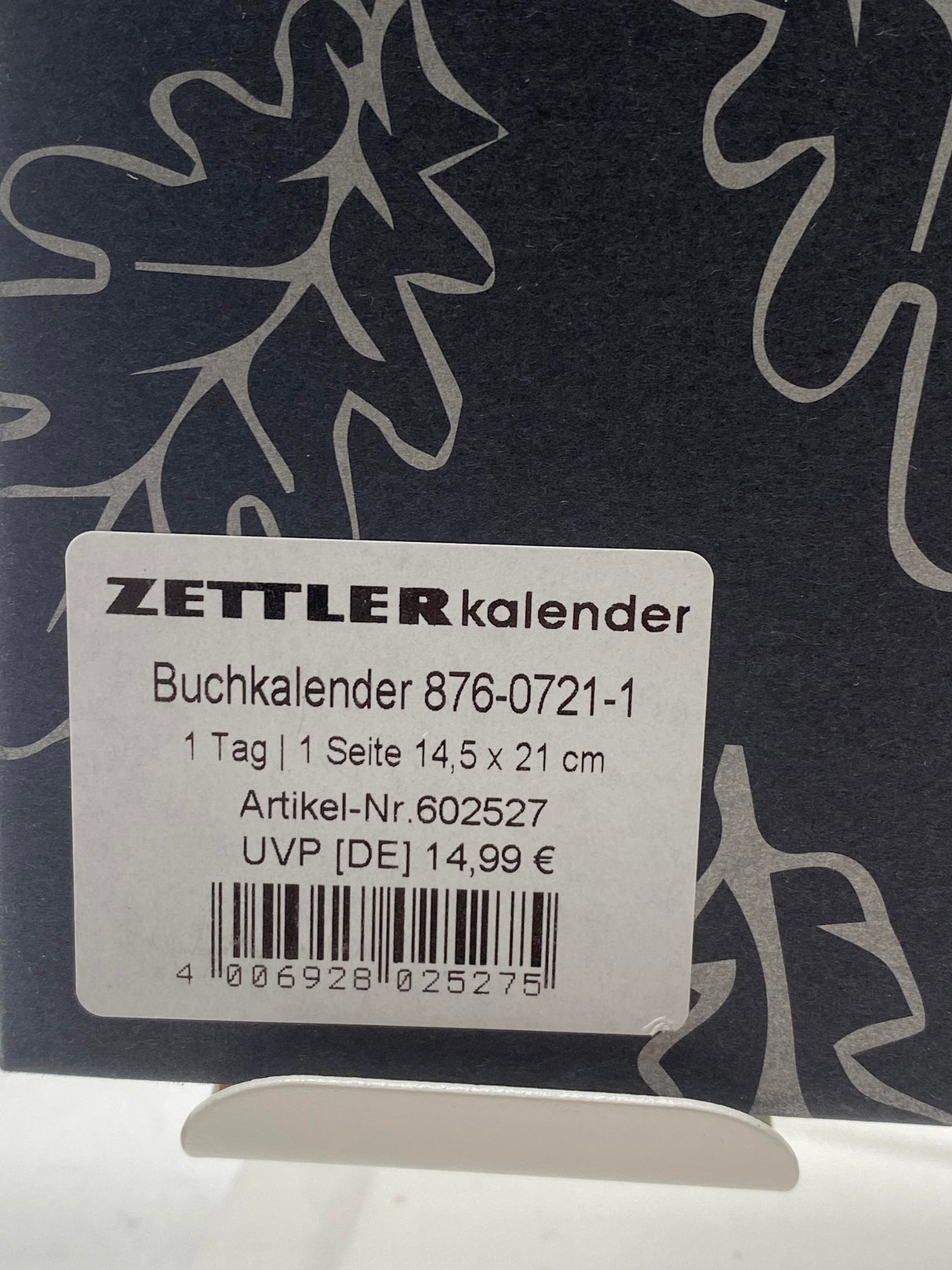 📚 Zettler Buchkalender 2025 schwarz (14,5×21cm)