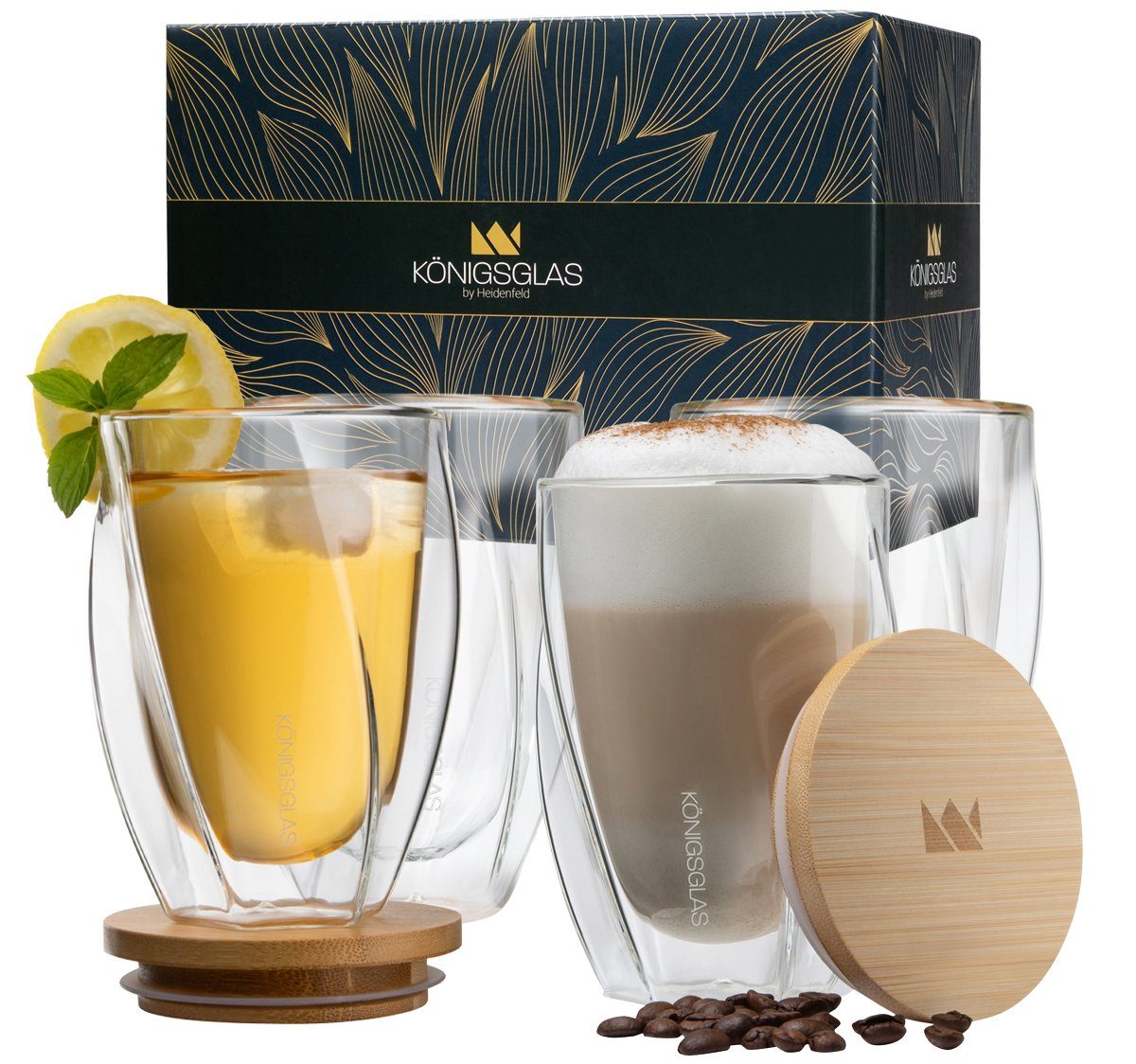 ☕ KÖNIGSGLAS Swing Gläser 4er-Set 200ml