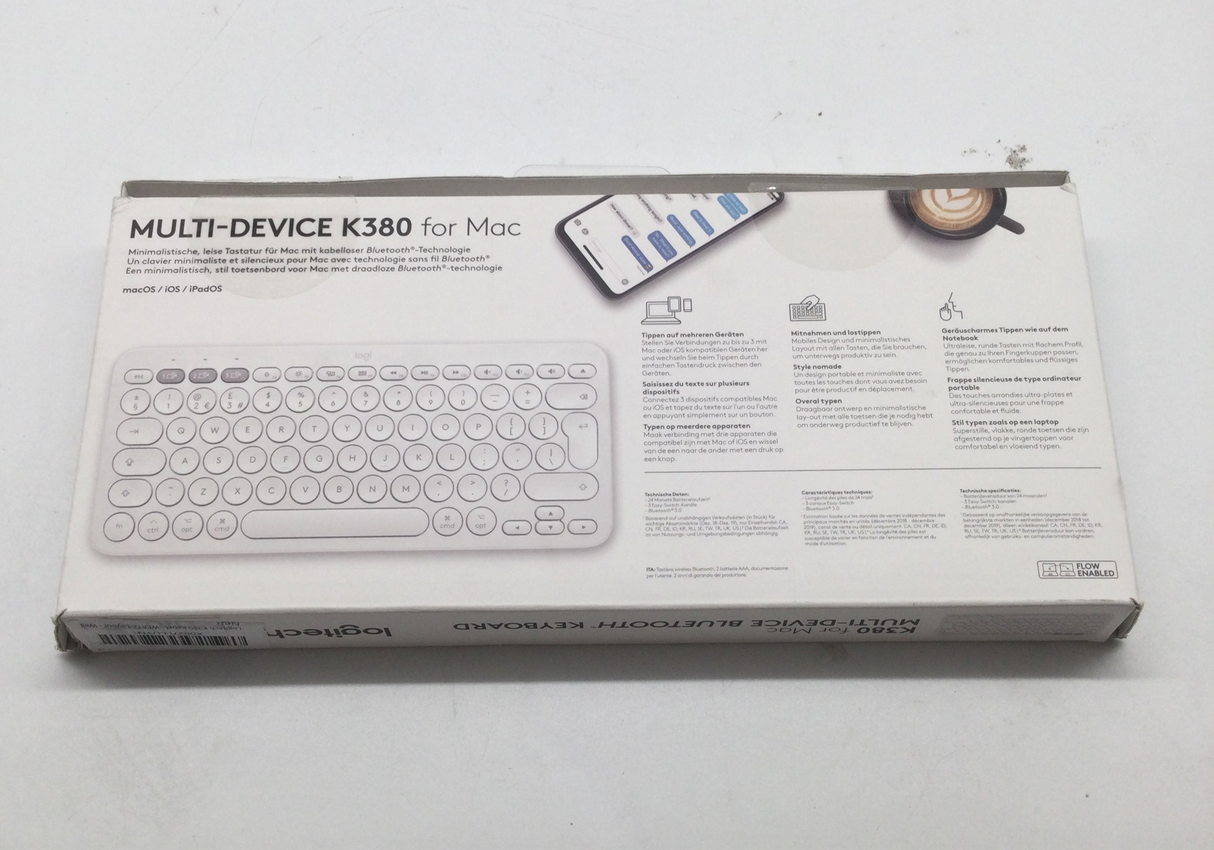⌨️ Logitech K380 Multi-Device Tastatur – Weiß (B-Ware)
