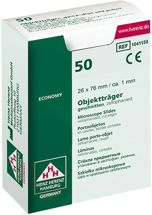 🔬 Objektträger 75×25 mm mit Mattrand – 50 Stk