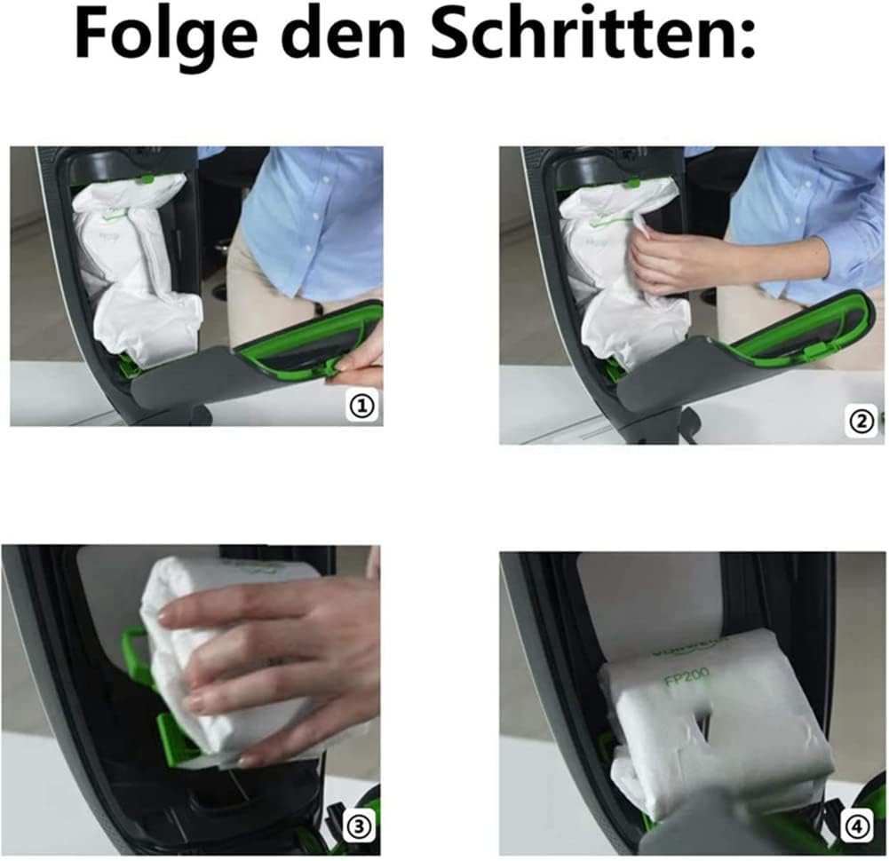 🌟 Staubbeutel 12er Set – Kompatibel für Kobold VK200 FP200 Staubsauger