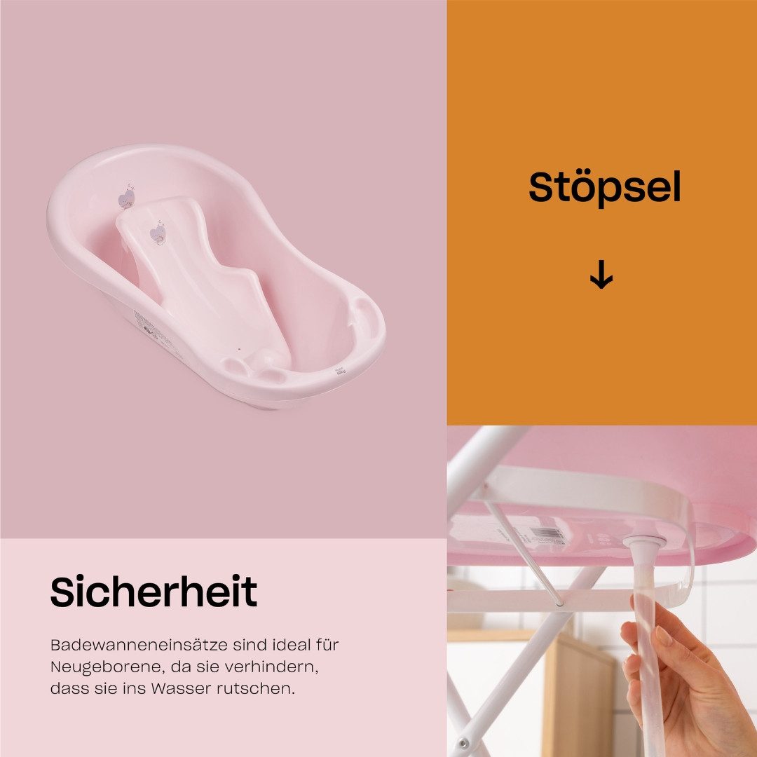 🛁 HYLAT BABY Babybadewanne FRIENDS – 7-teiliges Set (B-Ware)