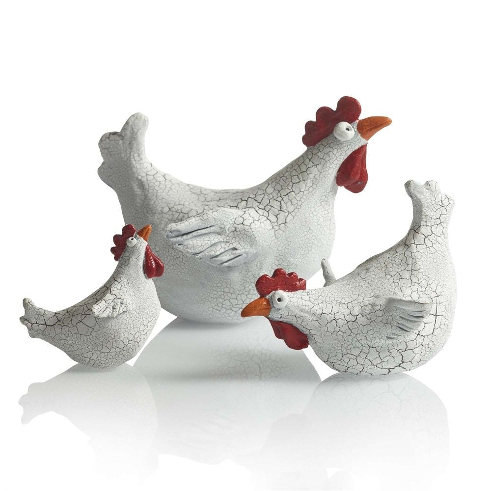 Nääsgränsgården – Henne „Doris“ Weiß, 15 cm – Dekohenne