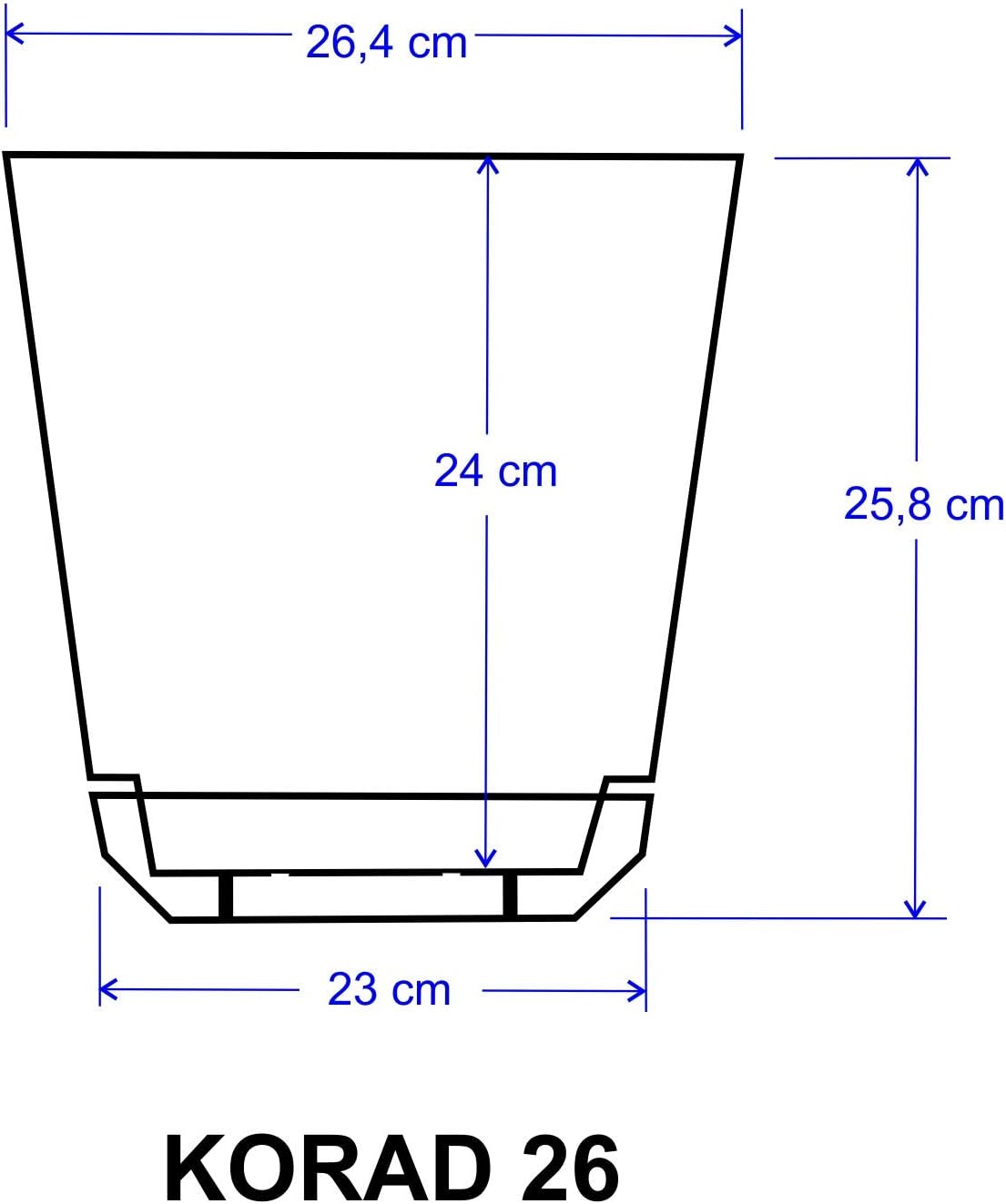 🌿 KORAD Blumentopf Altgold 26 cm – B-Ware!