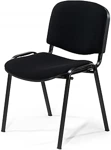 🪑 Topsit Wartezimmerstuhl Schwarz – stapelbar, gepolstert, Metallgestell - neu