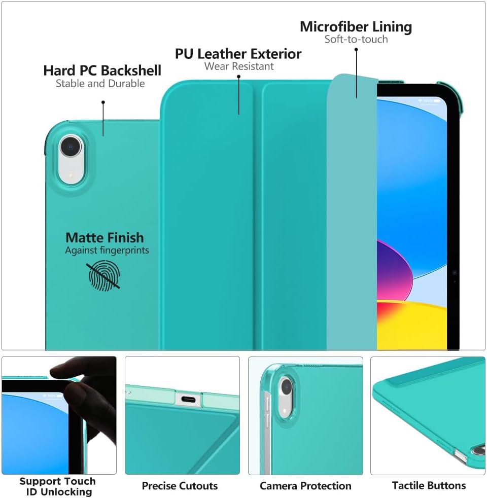 🔵 MoKo iPad Hülle Pagodenblau – B-Ware!