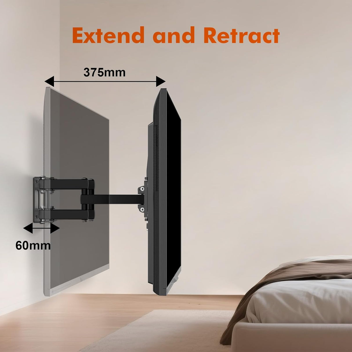 GRIFEMA GB1006-4 TV-Wandhalterung – 26″ bis 65″, schwenk- & neigbar, bis 35 kg (B-Ware)