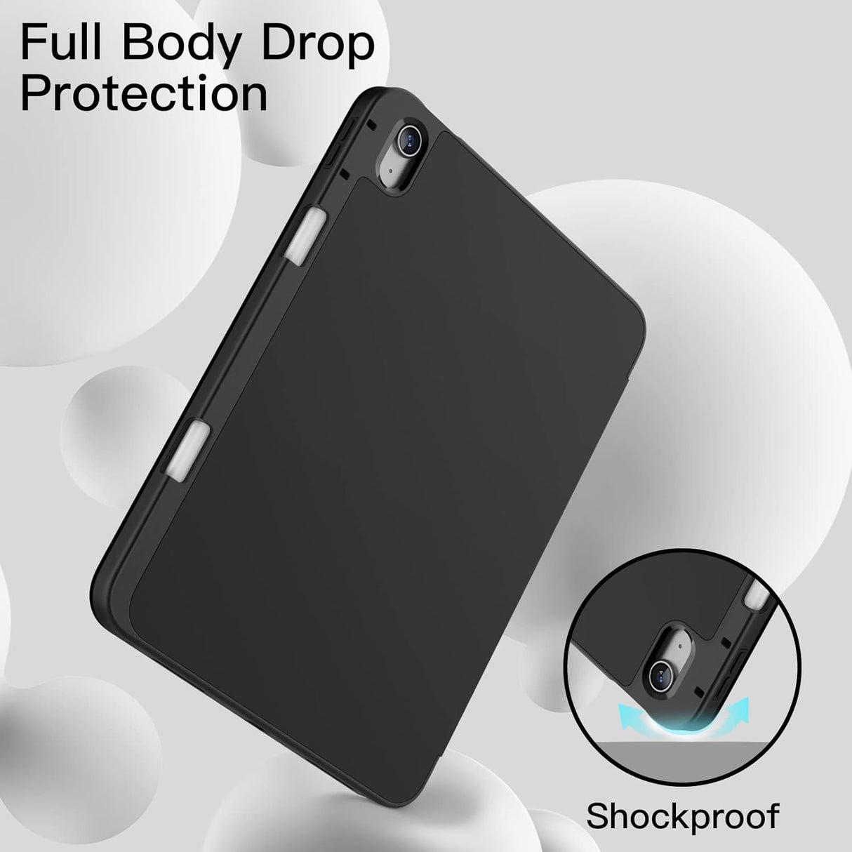 JETech Hülle für iPad (A16) 11./10. Generation (2025/2022) – Schwarz