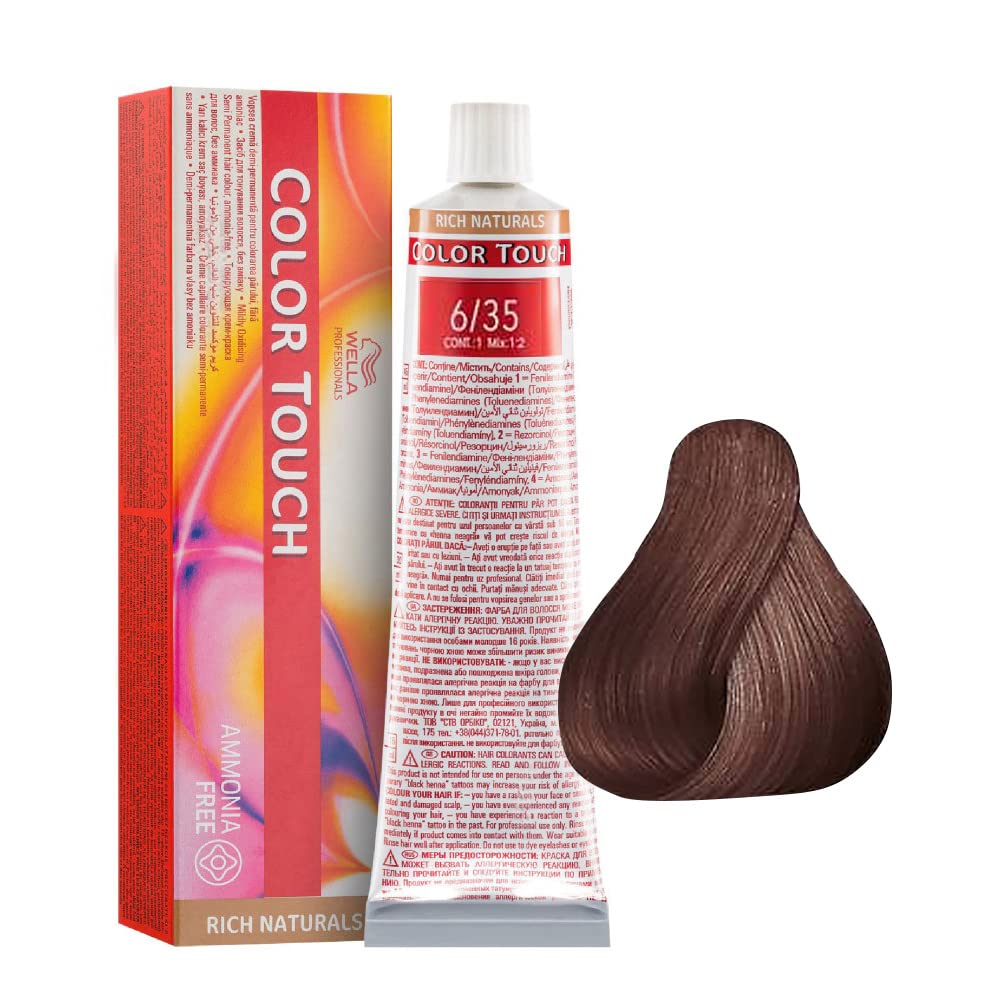 🌟 Wella Color Touch 6/35 – Dunkelblond Gold-Mahagoni, 60 ml (B-Ware)