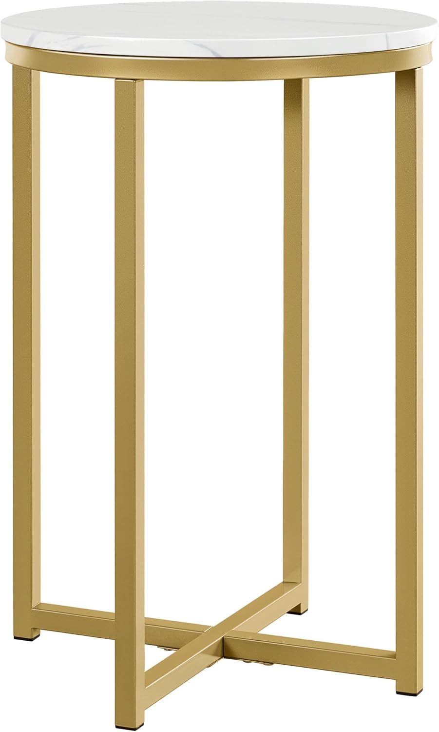 ✨ Yaheetech Beistelltisch rund Senf Gold