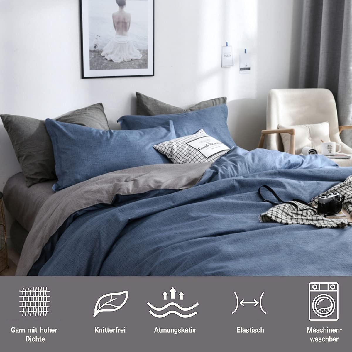 🛏️ Boqingzhu Wendebettwäsche 200×240 cm