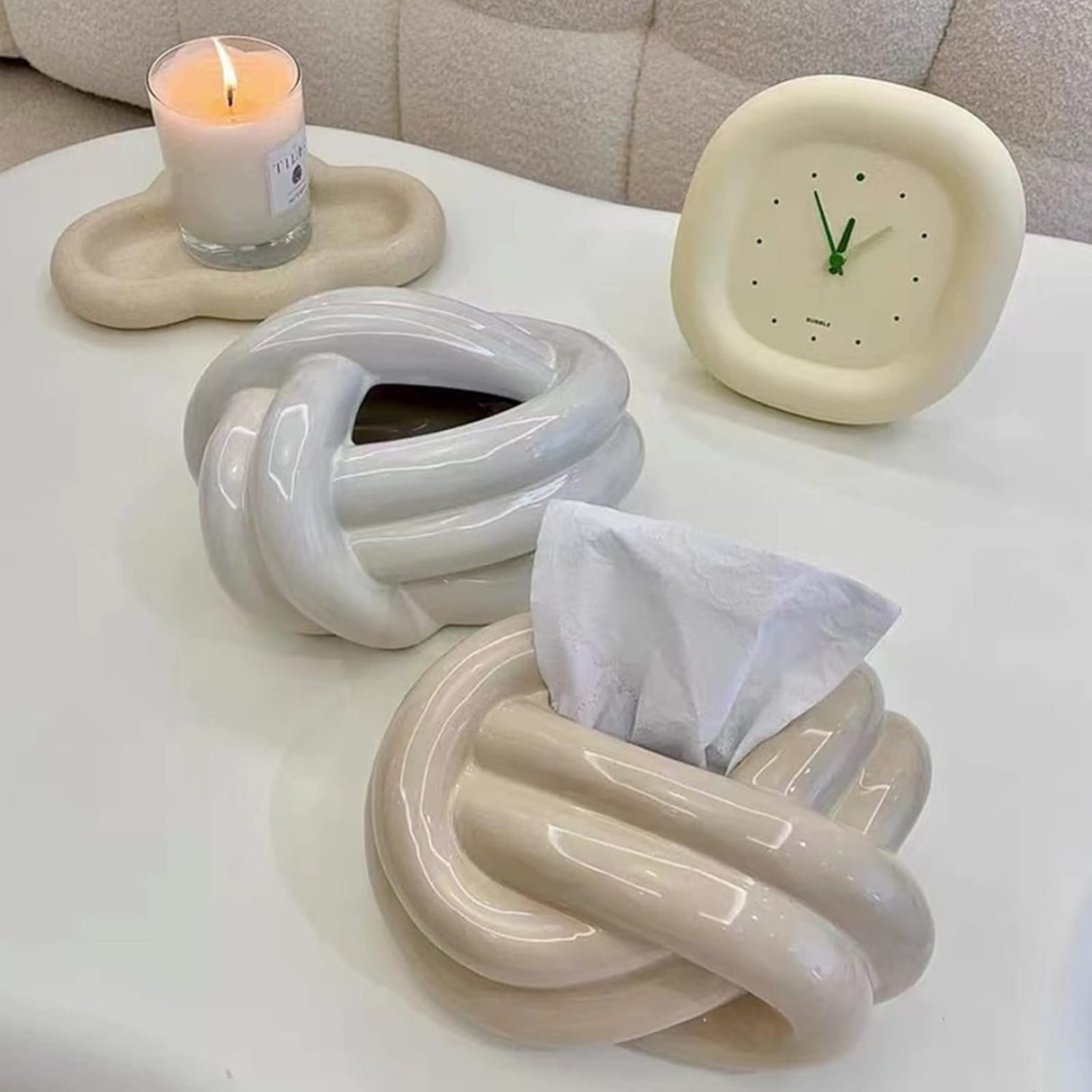 🧻 Lustige Knoten Taschentuchbox Keramik