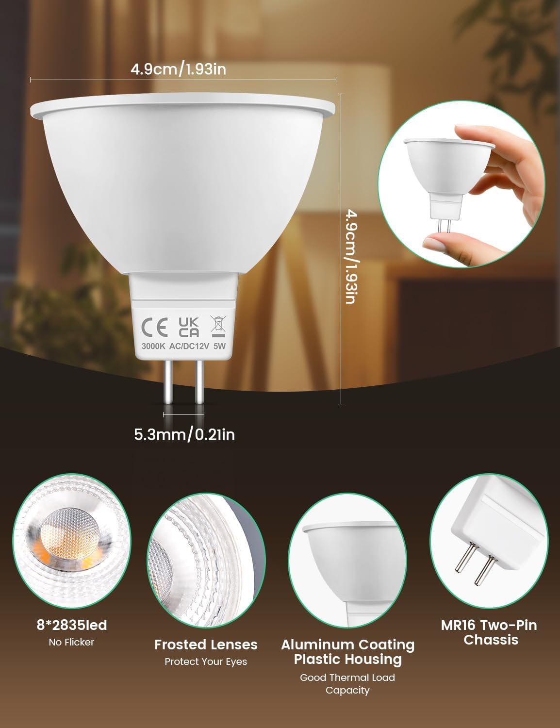 💡 Tailcas GU5.3 MR16 LED Lampe – 10er Set – B-Ware!