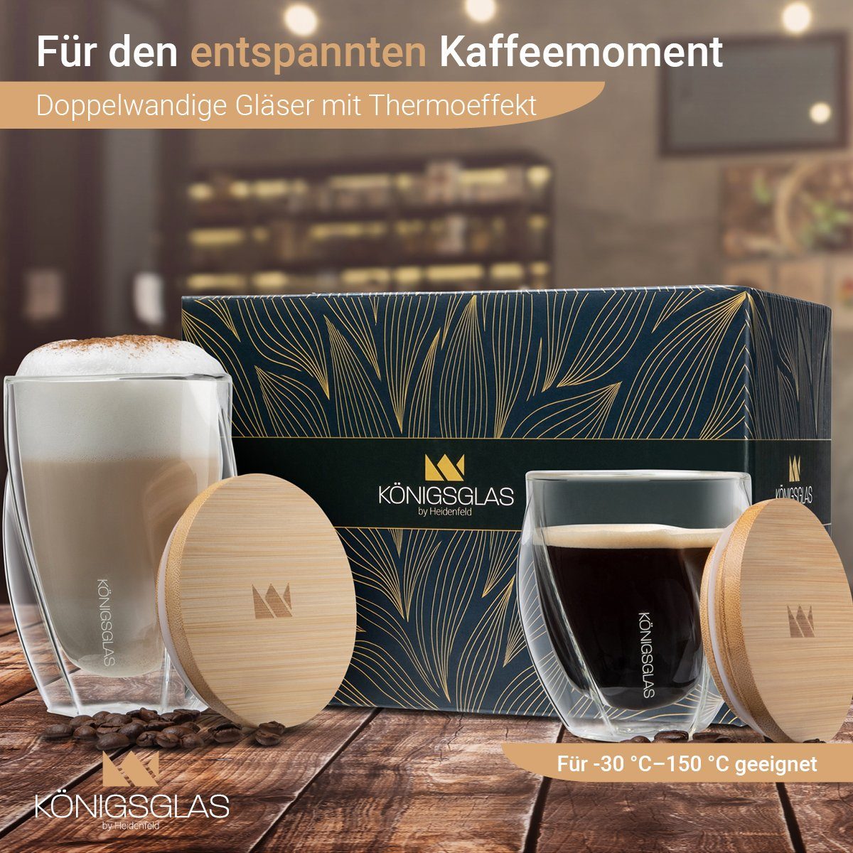 ☕ KÖNIGSGLAS Swing Gläser 4er-Set 200ml