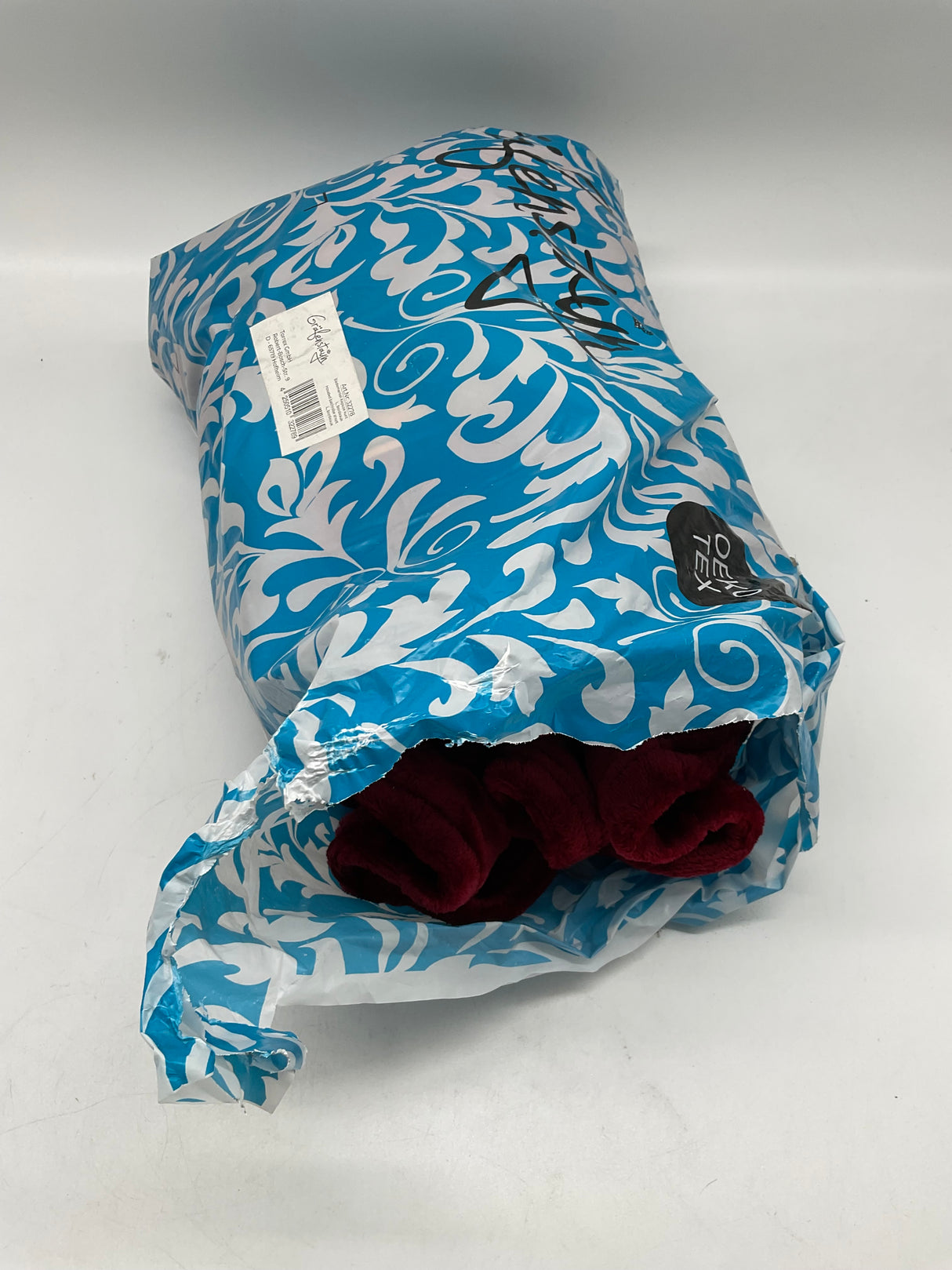 🌟 Gräfenstayn Damenbademantel flauschig mit Kapuze – Bordeaux Größe L 🌟