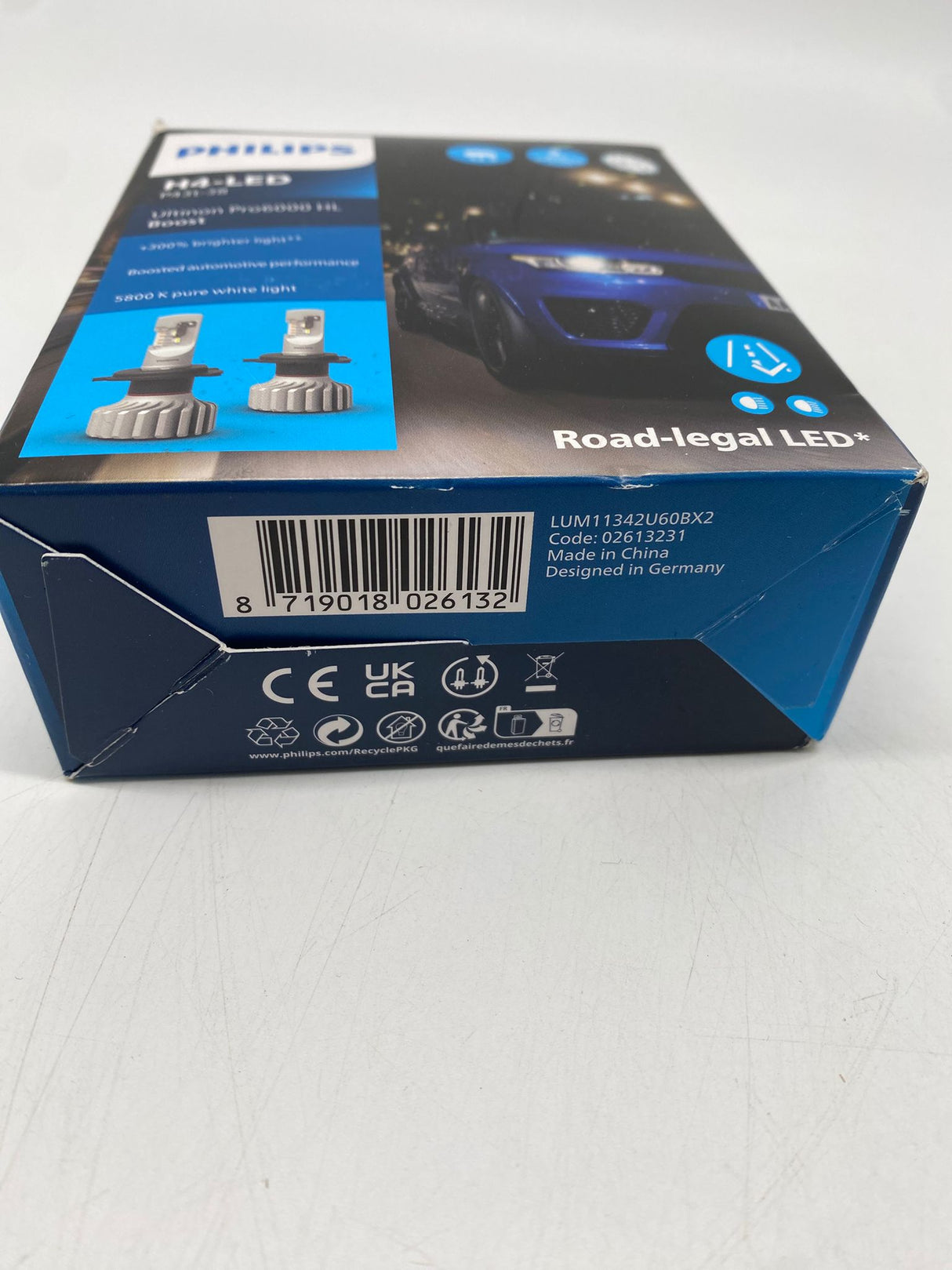 💡 Philips Ultinon Pro6000 Boost H4 LED – 5800K, 18W - B-Ware