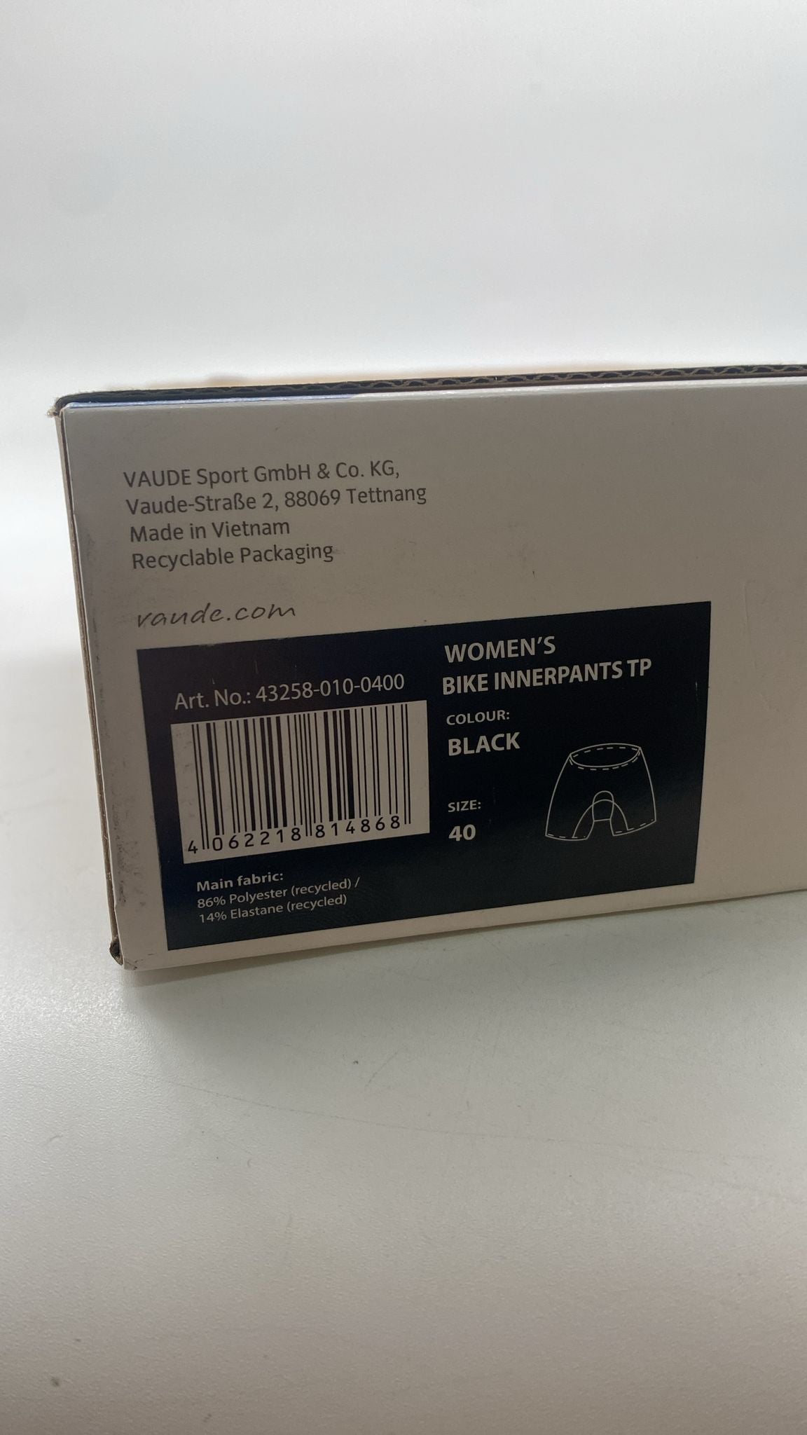 🚴 Vaude Damen Bike Innerpants TP – Größe 40, Schwarz - B-Ware