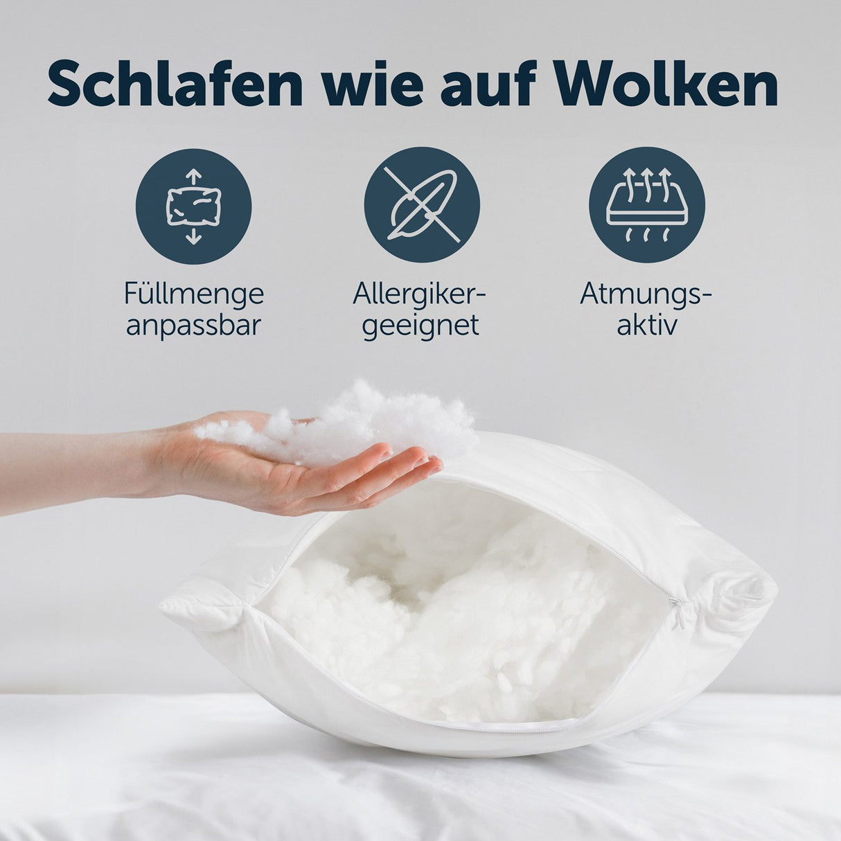 🌙 Blumtal Freydis Seitenschläferkissen – 40x145 cm 🌙