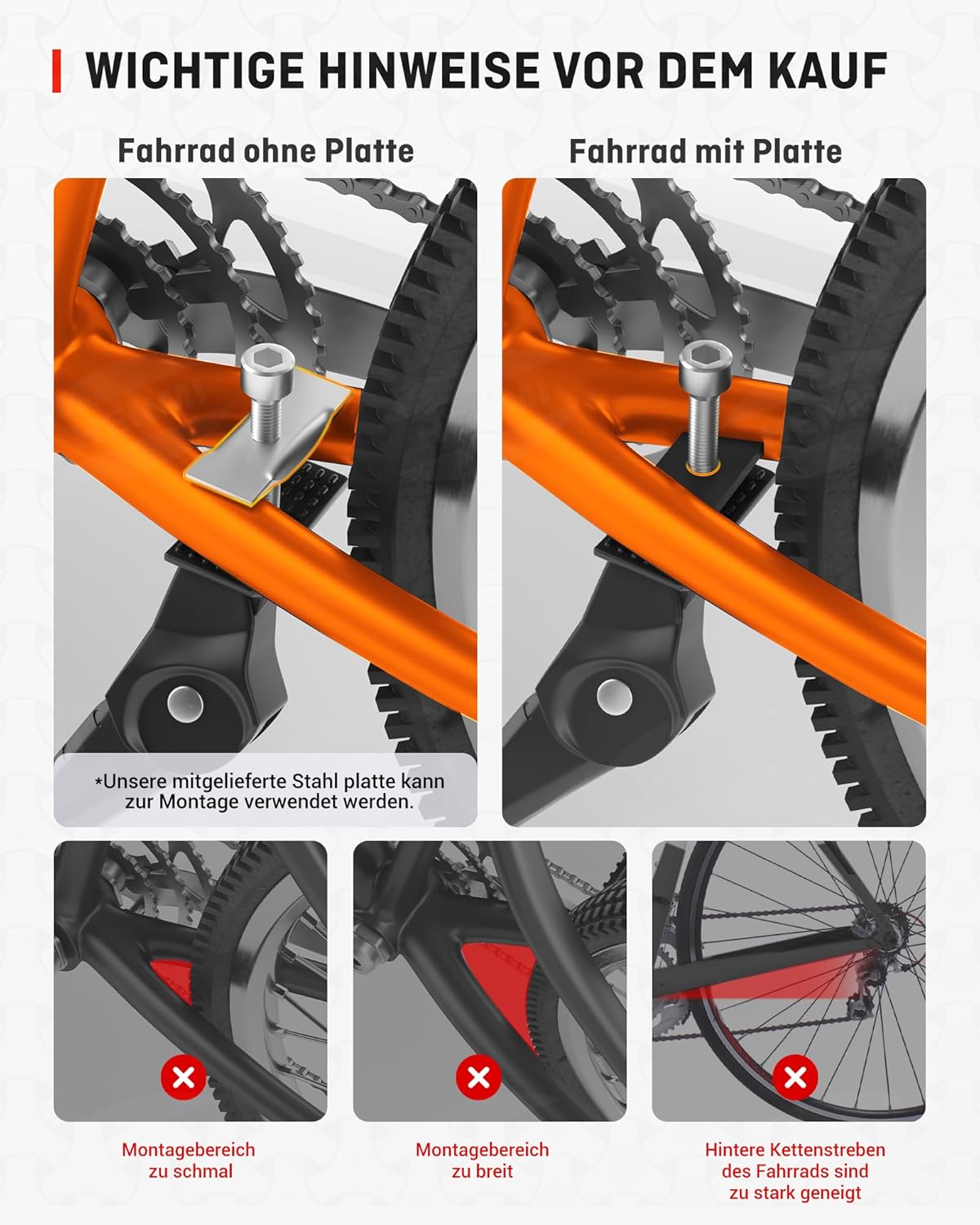 🚲 HENMI Fahrradständer 24-29 Zoll, Mittelständer