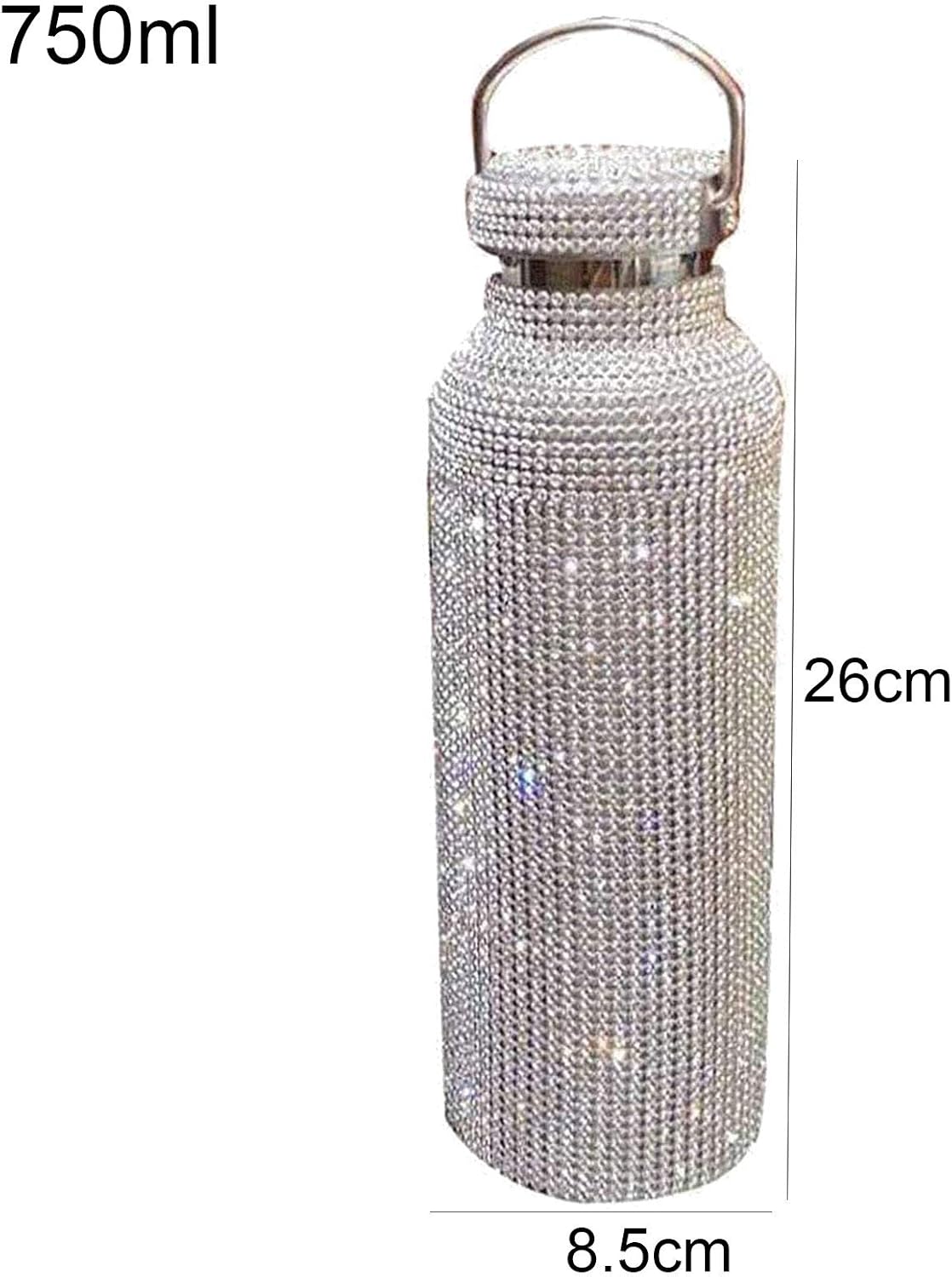 💎 GeeRic Diamant-Wasserflasche – Edelstahl – B-Ware!