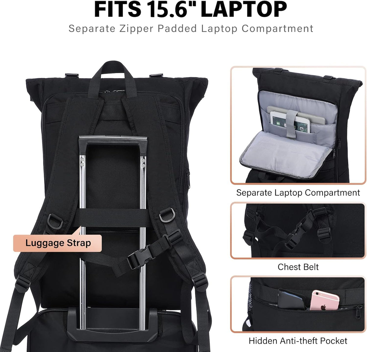 🎒 LOVEVOOK Rolltop Rucksack – B-Ware!