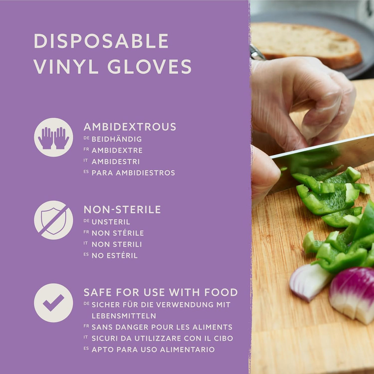 🧤 Vinylhandschuhe by Amazon M – 100 Stück