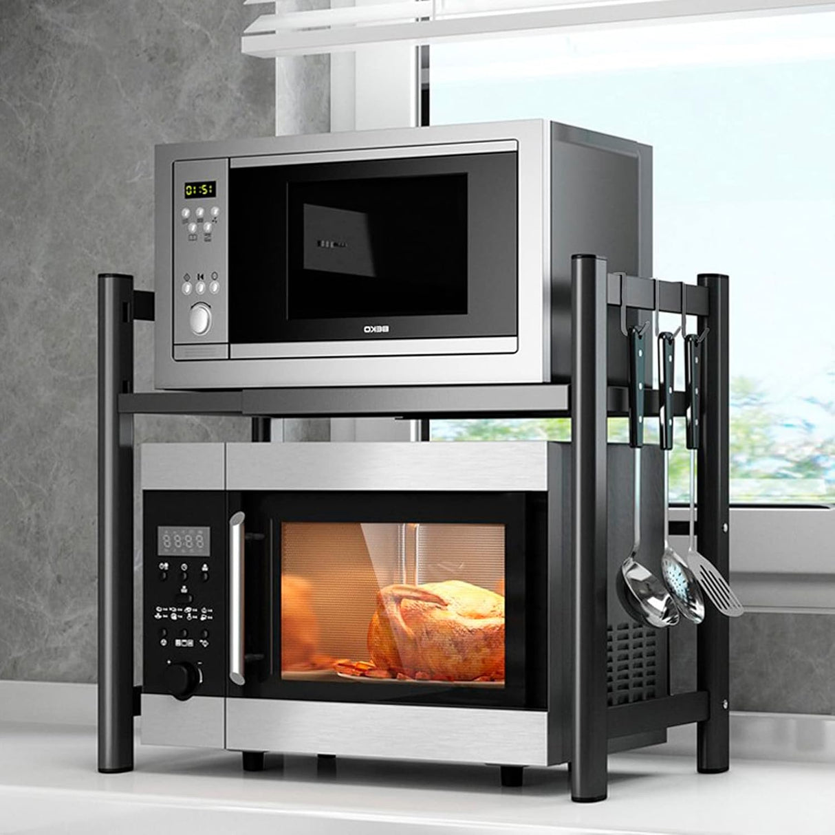 🍽️ LFGKeng Mikrowellenregal, 2 Etagen