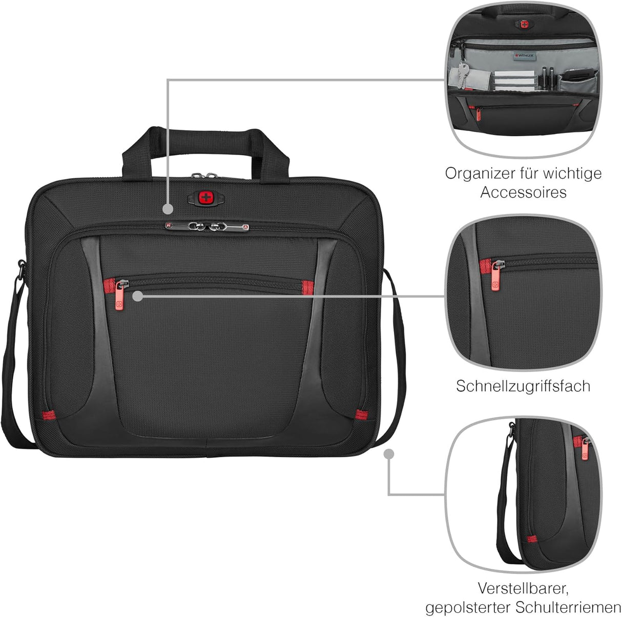 👜 WENGER Sensor Laptop-Aktentasche