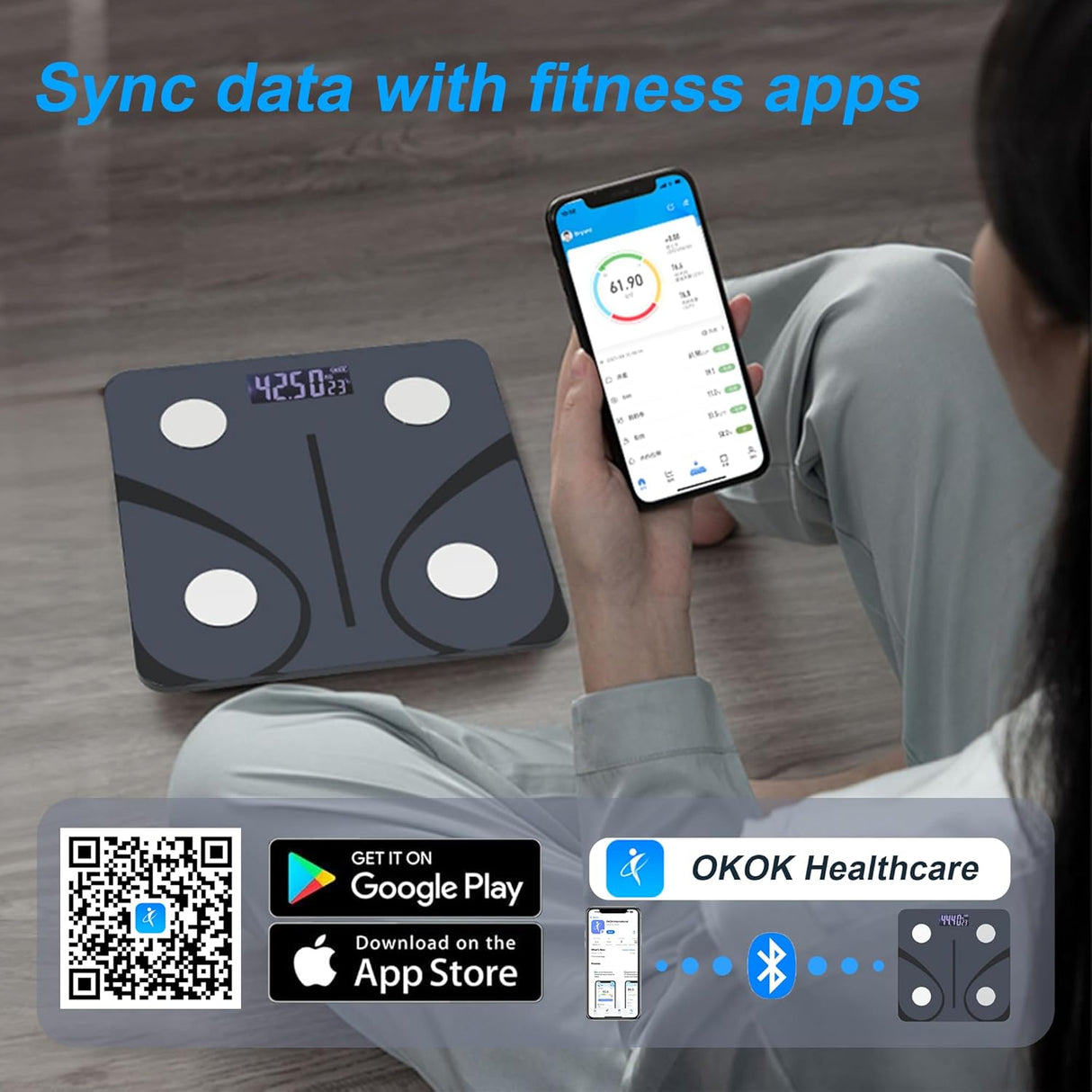 ⚖️ Z&J Bluetooth Personenwaage – B-Ware