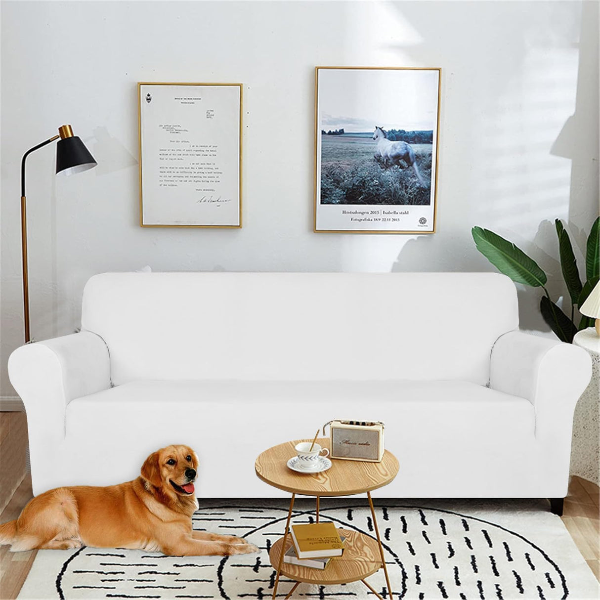 🛋️ YSTELLAA Samt Sofaüberzug 2 Sitzer