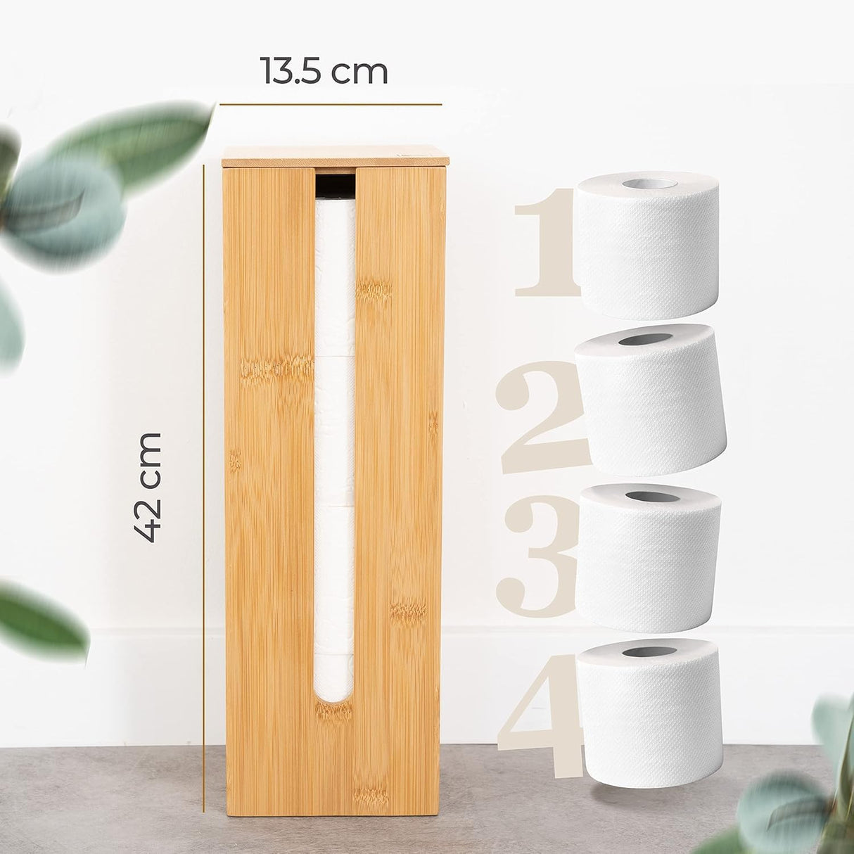 🚽 HENNEZ Klopapierhalter Bambus – B-Ware