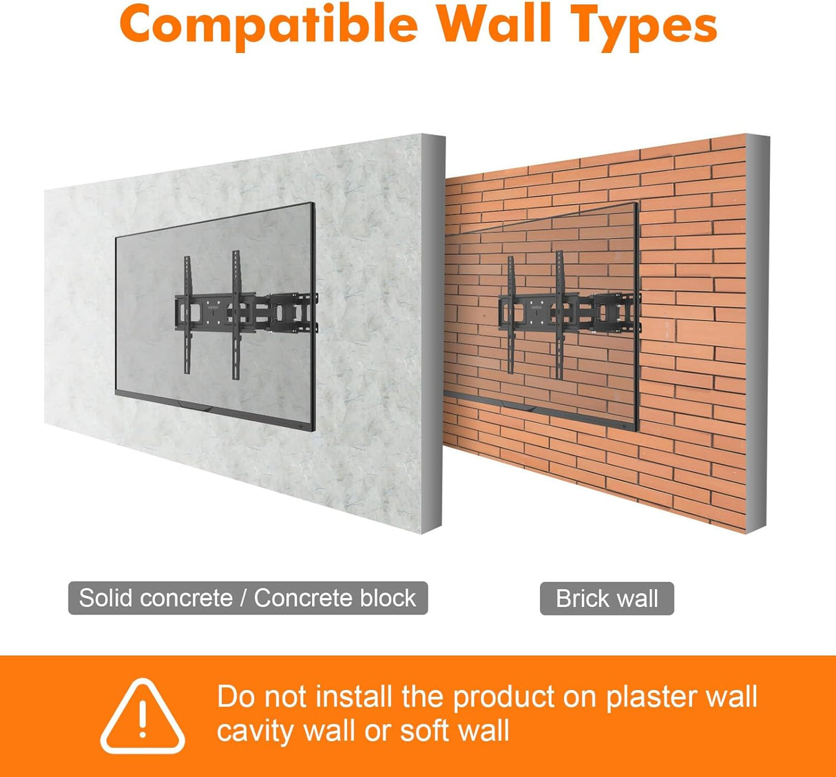 GRIFEMA GB1006-4 TV-Wandhalterung – 26″ bis 65″, schwenk- & neigbar, bis 35 kg (B-Ware)