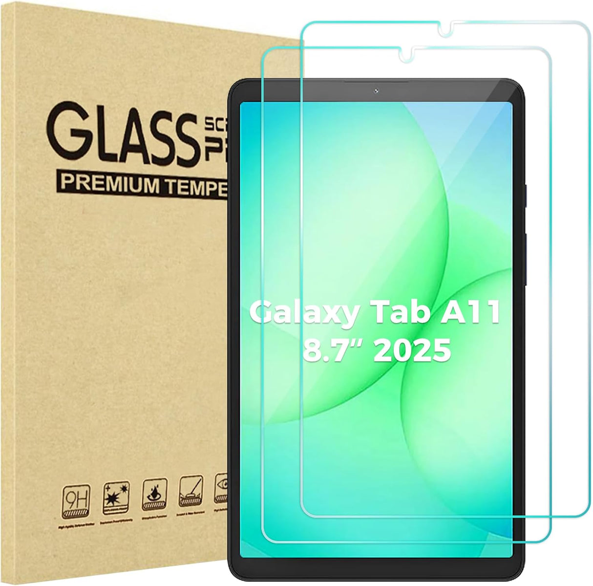 📱 ProCase 2x Schutzfolie – Gehärtetes Glas für Galaxy Tab A9 & A11 (2023/2025) (B-Ware)