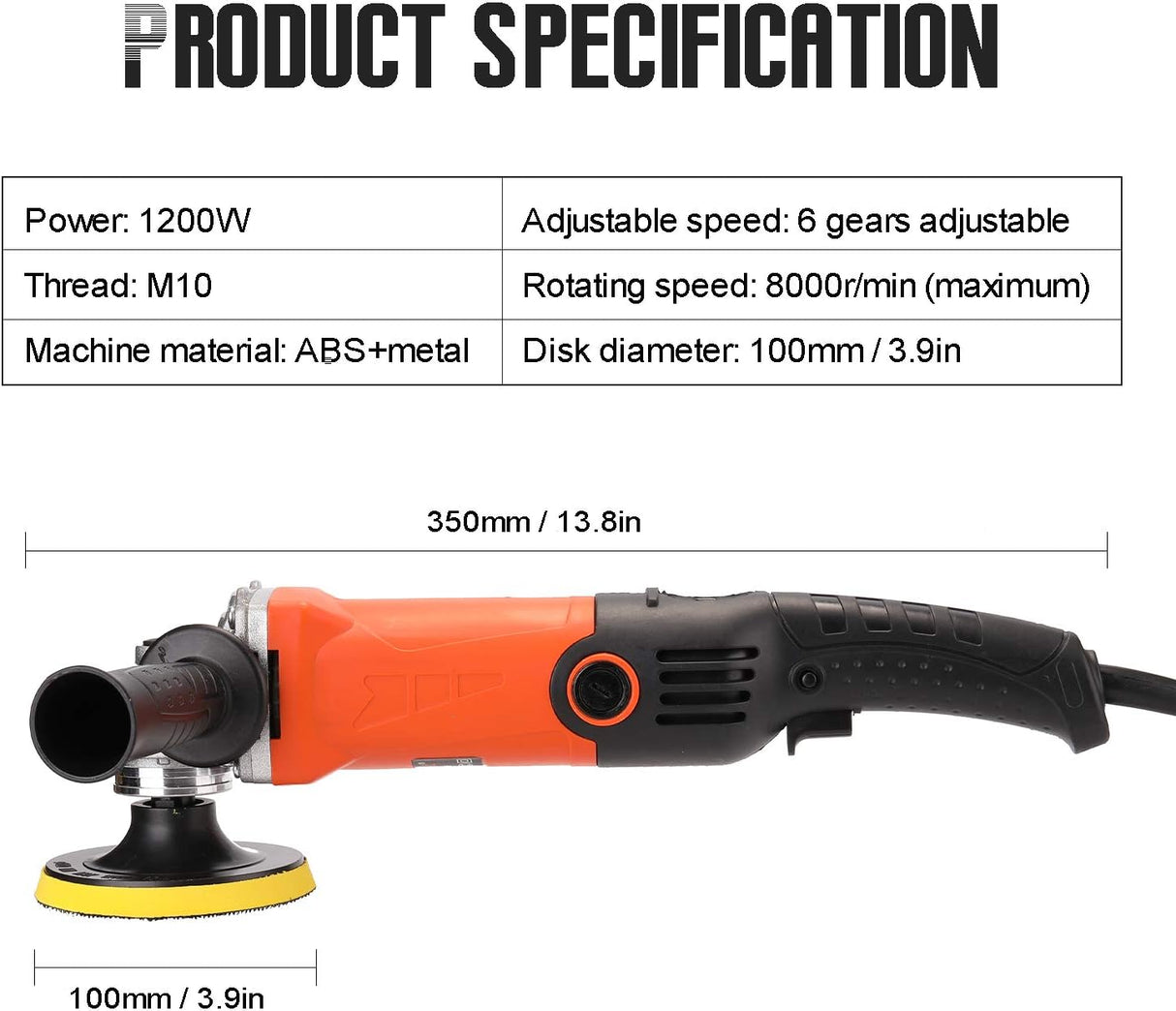 🛠️ VISLONE 1200W Elektropolierer - B-Ware