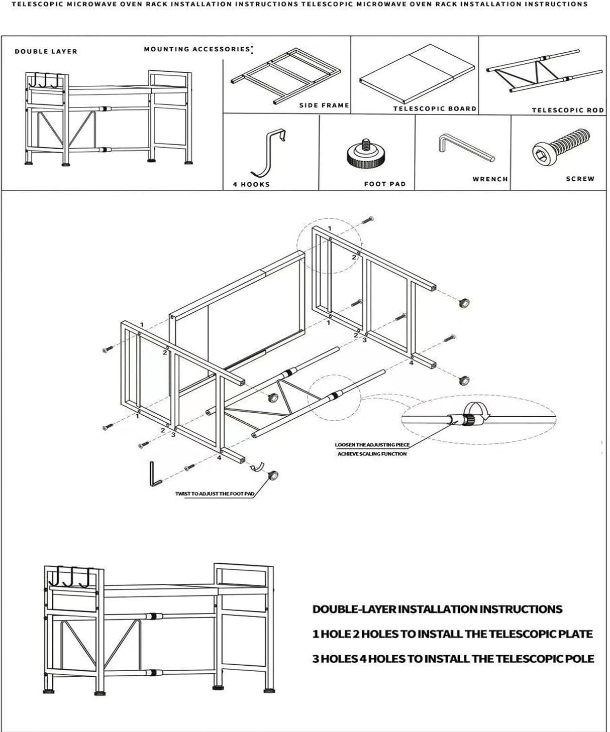 🍽️ LFGKeng Mikrowellenregal, 2 Etagen
