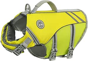 🐶 VIVAGLORY Hundeschwimmweste S – Gelb/Grau - NEU